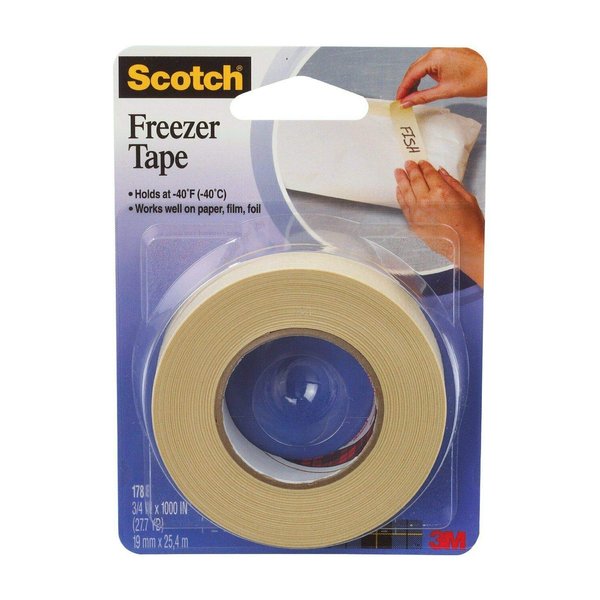 Scotch Freezer Tape, 0.75 in x 1000 in, 1 Roll/Pack (178)