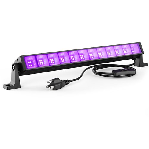 Atfoyer 40W LED Black Light Bar for Glow Party, Blacklight with Plug &Switch, Each Light Up 484 Sq.ft Area, Glow Light for Halloween, Classroom, Fluorescent Body Paint, Stage Lighting