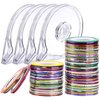 120 Pcs Nail Striping Tapes Nail Art Decoration Tape Lines for DIY Nail Tip with 4 Pcs Nail Tape Dispenser Cases