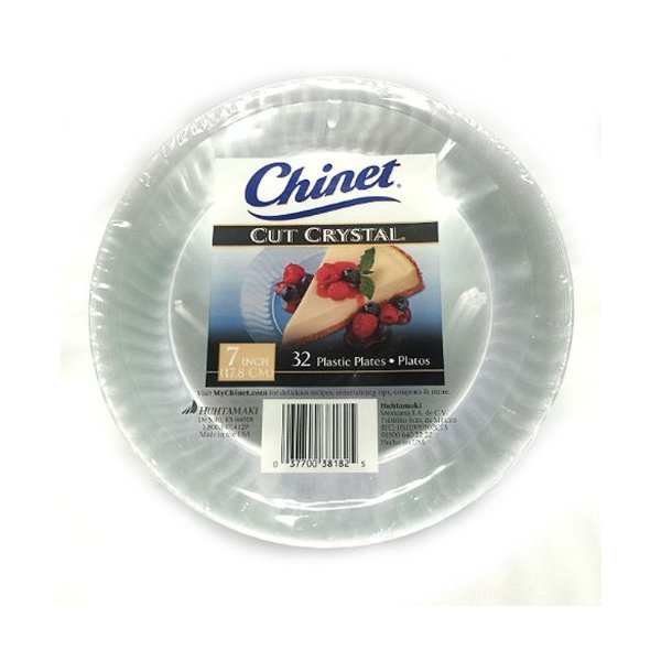 Chinet Cut Crystal Clear Plastic 7 inch Plates 32 ct.
