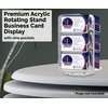 Marketing Holders Rotating Business Card Holder Acrylic Counter Holds 3.5" x 2" Appointment Cards for Studios Galleries Sales and Marketing Professionals Hotels Hospitality Concierge 9 Pocket Clear
