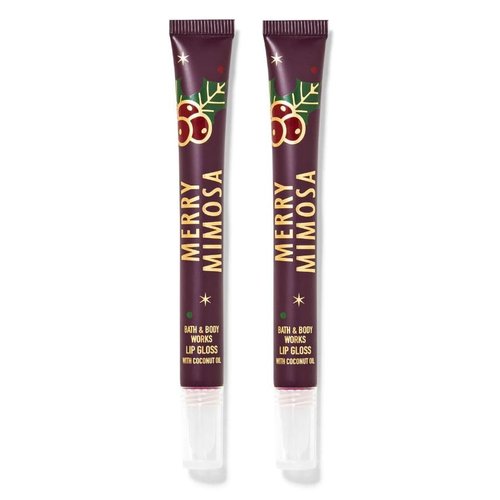 Bath Body Merry Mimosa Lip Gloss - Set of 2 (.34 Oz Each)
