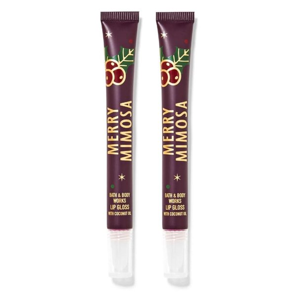 Bath Body Merry Mimosa Lip Gloss - Set of 2 (.34 Oz Each)