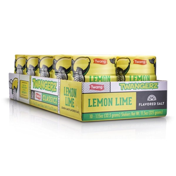 Twangerz Lemon-Lime Seasoning Salt Snack Topping, 1.15-Ounce Shaker (Pack of 10)