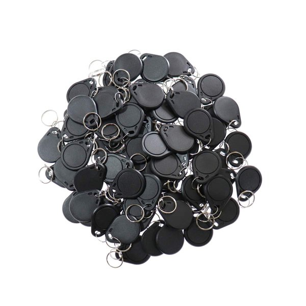 ETEKJOY 100PCS 13.56MHz RFID Key Fob Proximity IC Card ISO14443A Token Tag for Electronic Smart Door Lock, Compatible with MIFARE Classic 1K Card M1, Read Only