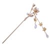 Pokinge 2Pcs Vintage Tassel Metal Hairpin Chinese Bridal Hair Sticks Headdress Butterfly Crystal Hairpin Flower Pearl Hairpin Women Hair Accessories