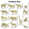 Toymany 28 Pcs 0.6-2.5" Gold Animal Figurines Toys, Farm Animal Figures and Zoo Safari Animal Figures for Cake Toppers Birthday Christmas Party for Kids
