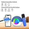 Heroange Karaoke Microphone Machine Toys for Kids Adults, Mini Portable Bluetooth Speaker with Wireless Mic, Christmas Birthday Gifts for Boys Girls Ages 3 4 5 6 7 8 9 10 11 12+ Year (Blue-2 Mics)
