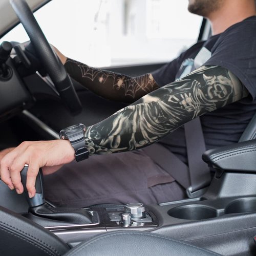 FASOTY Tattoo Sleeves for Men Women, Temporary Tattoo Sleeves 12Pcs Set Arts Fake Slip On Tattoo Arm Sleeves for Men Women (Pattern C)