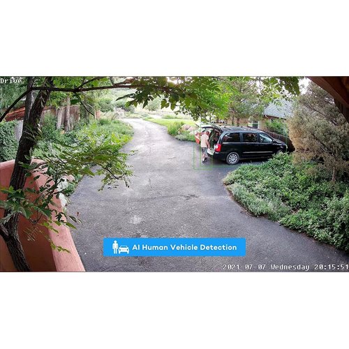 ONWOTE 6MP Super HD PoE IP Security Camera with Audio, Smart AI Human Detection, 3072x2048 6 Megapixels, Indoor/Outdoor, 100ft IR, IP66, Add on Camera to PoE NVR or Switch