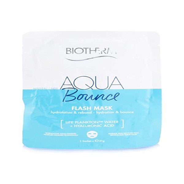 Biotherm Aqua Super Mask Bounce Cloth Mask, Moisturising Face Mask with Life Plankton and Hyaluronic Acid, Nourishing Cloth Mask for a Strengthened and Hydrated Skin Feeling, 1 x 31 g