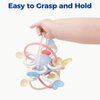 Evoceler Baby Teething Toys Ball, 6-in-1 Silicone Infant Toys Baby Toys, BPA Free Montessori Baby Teether Ball for 0-6-12-18+ Months，Chew Toy Newborn Toys for Baby Girl Boy