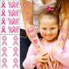 Breast Cancer Awareness Tattoo Stickers Pink Ribbon Temporary Tattoo Stickers,Waterproof Tattoo stickers for Women Party Festivals Charity Public & Social Event Public Welfare Party Supplies 10Sheets