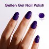 Gellen Purple Gel Polish 18ml, Dark Purple Gel Polish U V Cure Soak Off Gel Nail Polish, Lavender Gel Nail Polish for DIY at Home Salon, Color No.470