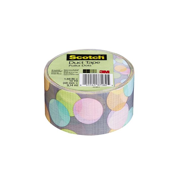 Scotch Duct Tape, Polka Dots, 1.88-Inch by 10-Yard