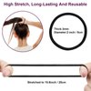 VUKOKU Hair Ties, 180 PCS Hair Elastics, Ponytail Holders, 3MM Elastic Hair Ties for Thick Hair, Premium Black Hair Ties for Women, Hair Tie, Hair Ties Bulk