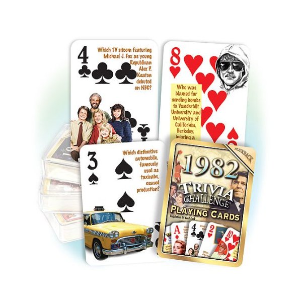 Flickback 1982 Trivia Playing Cards: Happy Birthday or Anniversary