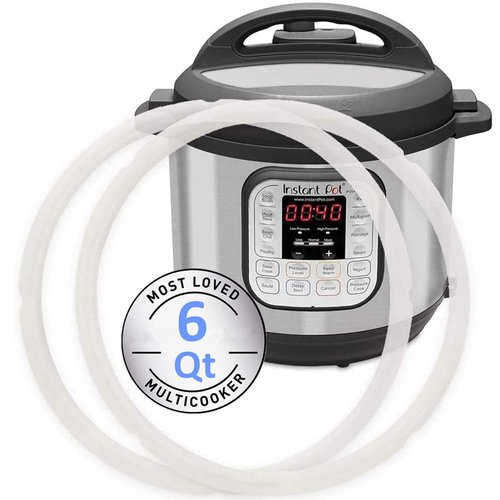 COSCOD Sealing Ring for 6 Qt Instant pot Replacement Silicone Gasket Seal Rings for Instapot 6 Quart 2pcs Sealer Accessories Parts for Insta Pressure Cooker - 2 Pack