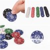 Poker Chips, Professional Poker Chips, Denomination Poker Chips Set, Texas Hold Poker Chip Set, Colorful Poker Chips, Dice Striped Poker Chips for Card Blackjack Games Homes Parties 100 Pieces