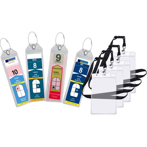 Highwind Cruise Luggage Tags for Suitcases | Compatible with Celebrity Cruise Luggage Tag Holder 2022 Cruise Luggage Tags Royal Caribbean Luggage Tag Holders Travel Essentials - 8 Pack + 4 ID Holders