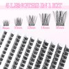 SLSXNL Lash Clusters Eyelash Extensions,D Curl Natural Eyelash Clusters 8-16MM,Wispy Cluster Lashes 8mm 10mm 12mm 14mm 16mm 120pcs Thin Band False Eyelashes