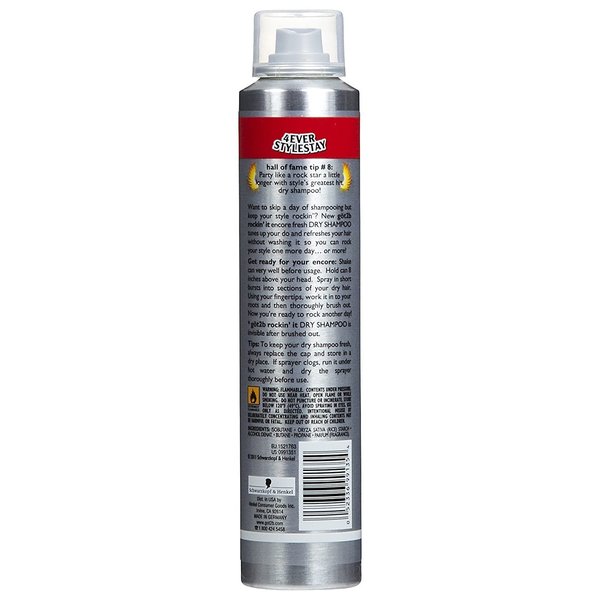 got2b Rockin' It Dry Shampoo, Encore Fresh 4.3 oz ( Pack of 4)