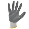JORESTECH Safety Work Gloves White Polyester Knitted Fiber with Grey Nitrile Coating Pack of 12 GD-01 (Size 9-L)