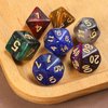 Grajar D&D Dice Set with Characters Pattern Dice Pouches, 42 Pcs polyhedral dice Set, PU Leather and Velvet dice Tray for Dungeons and Dragons D&D RPG MTG Table Games Starry Sky