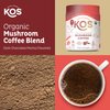 KOS Mushroom Coffee - Dark Chocolate Mocha Flavor - Organic Instant Coffee Mix with Reishi, Cordyceps, Lion's Mane, Chaga & Turkey Tail Mushrooms