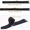 SANSTHS No Show Women Belts Invisible Elastic Stretch Belt with Flat Buckle for Jeans Pants Dresses 4 pack,Black+Coffee+Blue+White S
