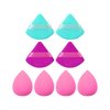 Freeman Puffs N' Stuff Powder Puffs + Liquid Sponges 8 Count Set, Makeup Blending Sponges For Liquid & Cream Foundation & Concealer, Triangle Powder Puff For Setting Powder, Vegan & Cruelty Free