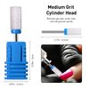 4 Pcs Ceramic Nail Drill Bits Set, 2.35mm (3/32'') Professional Acrylic Nail File Drill Bit for Manicure Pedicure Cuticle Gel Nail Polishing