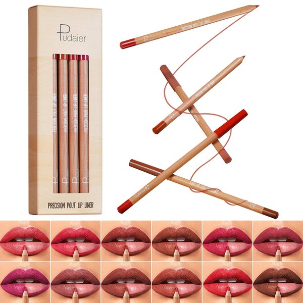 KIMIEYE Creamy Lip Liner Pen Set, 12 Colors Matte Finish Series Lip Liners Kit for Women, Long Lasting Waterproof Smooth High Pigmented Lip Makeup Pencil for Daily (Set A, 12)