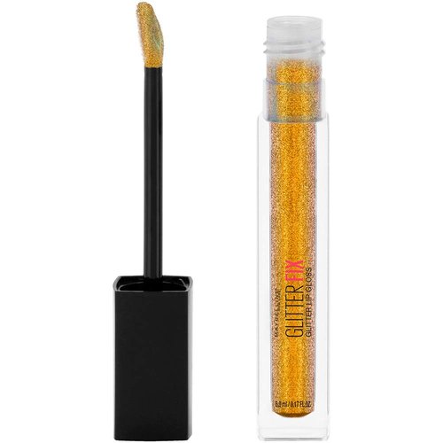Maybelline New York Lip Studio Glitter Fix Glitter Lip Gloss Makeup, Gold Boost, 0.17 fl. oz.