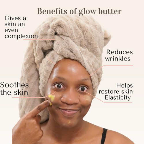 MULANGILA TEA Glow Butter, Skin Hydrating & Firming Face Butter with Shea Butter, Avocado Oil & Vitamin C