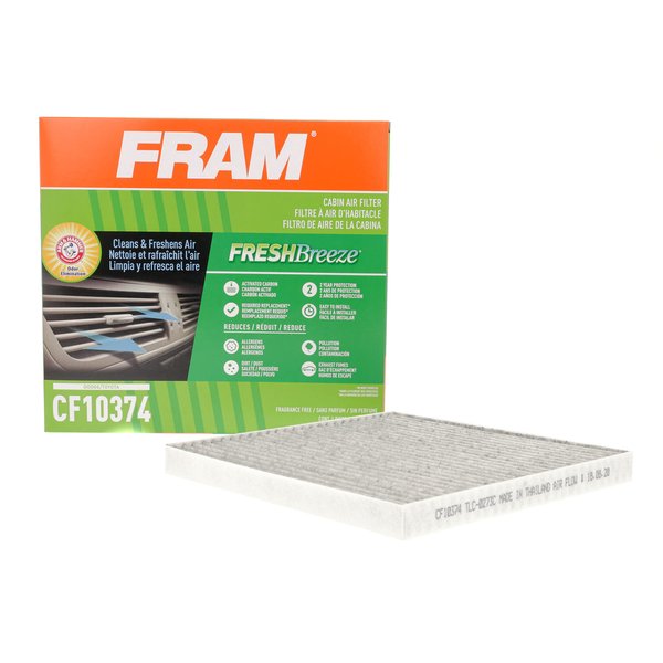 FRAM Fresh Breeze Cabin Air Filter with Arm & Hammer Baking Soda, CF10374 for Dodge/Toyota Vehicles