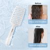 RHOS Curved Vented Hair Brush for Faster Blow Drying/Styling,Paddle Vented Hair Brush for Women&Men-Styling Hair Brush for Curly,Thick,Bangs,Wet and Dry Hair(1 Pack-White)