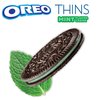 OREO Thins Chocolate Sandwich Cookies, Mint Flavored Creme, 1 Family Size Pack