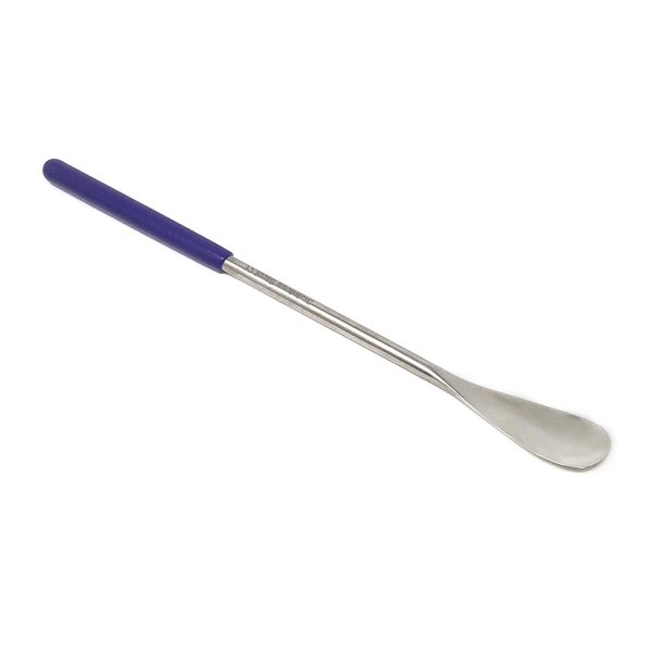 A2Z Stainless Steel Micro Lab Flat Spoon Spatula with Comfort Grip Handle, Flat Spoon Sampler for Mixing Transfering Cream, Gel, Powder, Cap Filler- Home & Lab Use - Laboratory Supplies - 6" Length