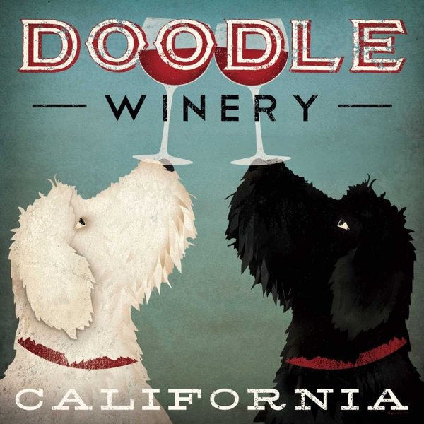 Doodle Wine Poster Print by Ryan Fowler (12 x 12)