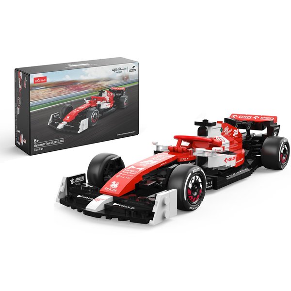 RASTAR 92300 1/24 F1 Bricks - Officially Licensed 340PCs 2022 Alfa Remeo Formula 1 C42 Model Car Building Kits for Play and Display - Ideal Gift