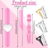 22 Pieces Magnetic Wrist Sewing Pincushion Hair Braiding Tools Pin Wristband Stainless Steel Pintail Rat Tail Comb Wide Teeth Alligator Sectioning Hair Clip Hair Parting Ring Tool for Hair (Pink)