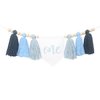 Tassels High Chair Banner For 1st Birthday，First Birthday Party Decorations，Baby Boy 1st Birthday Banner，Cake Smash Backdrop Banner，Rustic Theme 1st Birthday Decorations (Blue)