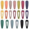 Boobeen 20 Pack Hair Clips - Acrylic Metal Snap Hair Clips for Women -Matte Hair Barrettes for Girls - Hairpins Fashion Accessories for Kids Teens Girls