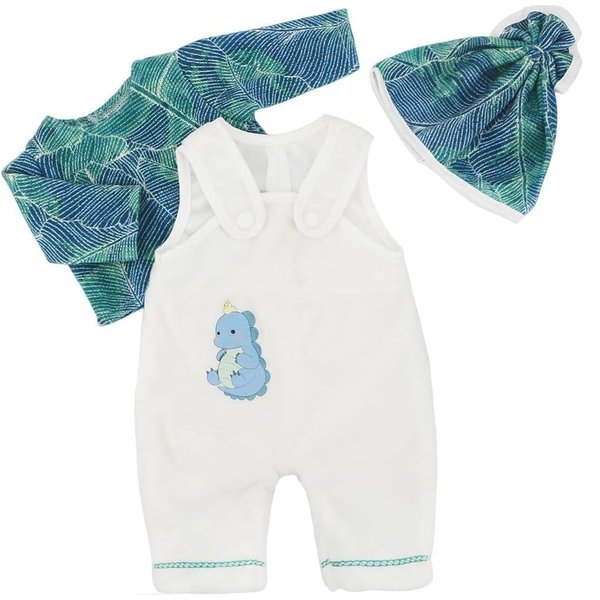 Reborn Baby Doll Clothes Baby Doll Clothing Outfit Accessories 3 Pices Sets for 17-20 Inches Newborn Boy & Girl - Blue