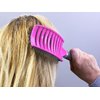 Zabolight Vent Hair Brush Vented Detangling Hair Brush for Thick Long Curly Hair, Curved Fast Blow Drying Brush for Women & Men (Pink)