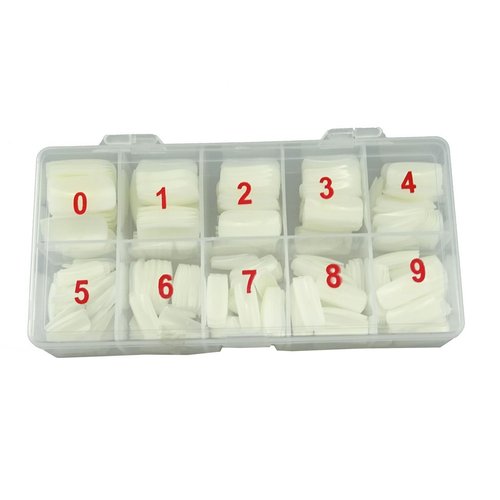 Yueton Pack of 500 Natural Color Full Cover UV Gel False Fake Nail Art TipsNail Tips DIY Design+ Box