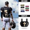 O Shield Golden Cross Chrome Football Back Plate, Lower Back Pads for Football Players, Rear Protector, Golden Cross, Youth Fit