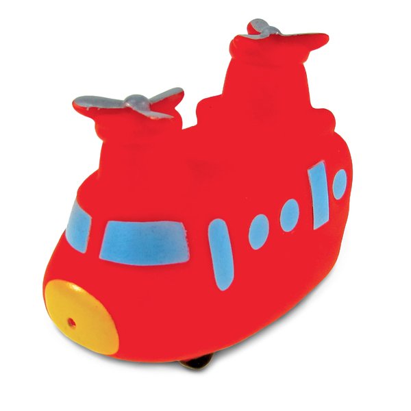 DolliBu Sea Knight Helicopter Bath Buddy Squirter - Floating Red Chopper Rubber Bath Toy, Water Squirting Bathtime Play for Toddlers, Cute Aircraft Toy for The Bathtub, Beach, & Pool for Girls & Boys