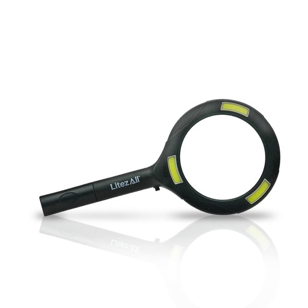 LitezAll COB LED Magnifying Glass with Light | Even Lighting and Shadowless Lighted Magnifying Glass with 3X Magnifier for Reading Light, Jewelers Glasses, Magnifiers for Seniors and Gifts for Men